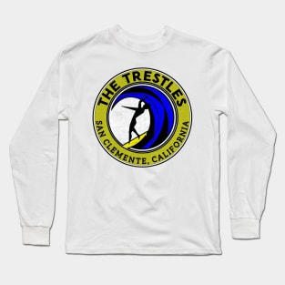 Surfing The Trestles San Clemente California Long Sleeve T-Shirt